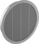 Image of Product. Front orientation. Louvers. Louvers for Enclosures, Flush Mount, Anodized Aluminum Frame and Blades.