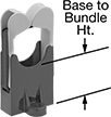 Image of Product. Front orientation. Contains Annotated. Cable Holders. Standoff Cable Holders, Style D.