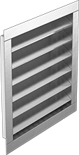 Image of Product. Front orientation. Louvers. Fixed-Blade Wall-Mount Louvers.