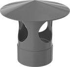 Image of Product. Front orientation. Duct and Fittings. Chemical-Resistant Duct and Fittings, Rain Caps.