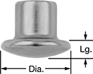 Image of Product. Front orientation. Contains Annotated. Variance Indicator Contact Points. Contact Points for Starrett Continuous-Dial Back Plunger Variance Indicators, Button Contact Points.