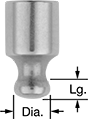 Image of Product. Front orientation. Contains Annotated. Variance Indicator Contact Points. Contact Points for Starrett Continuous-Dial Back Plunger Variance Indicators, Ball Contact Points.