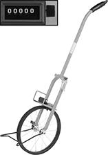 Image of Product. Front orientation. Contains Inset. Measuring Wheels. Style A.