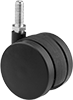Light Duty Furniture Threaded-Stem Casters with Nylon Wheels