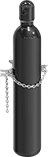 Image of Product. Front orientation. Cylinder Racks. Bench-Mount Cylinder Racks, Steel, Chain.