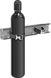 Image of Product. Front orientation. Cylinder Racks. Wall-Mount Cylinder Racks, Steel, Strap.