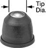 Image of Product. Front orientation. ZoomedIn view. Contains Annotated. Outside Micrometer Tips. Ball Tip.