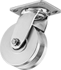 High-Capacity Corrosion-Resistant V-Groove Wheel Track Casters with Metal Wheels