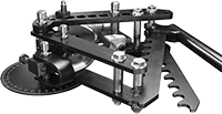 Image of Product. Shown with Bender Dies. Front orientation. Tube Benders. Multisize Easy-Bend Tube Benders .