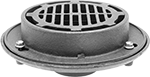 Image of Product. Front orientation. Floor Drains. Iron Floor Drains, Style A.