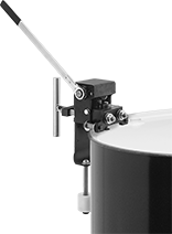 Image of ProductInUse. Front orientation. Drum Head Cutters. Easy-Cut Steel Drum Head Cutters.