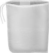 Image of Product. Mesh. Front orientation. Filter Bags. Tie-On Filter Bags for Water, Sewn Seam, Mesh.