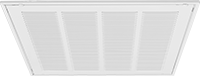 Image of Product. Front orientation. Return Grilles. Filter-Ready Return Grilles for Drop Ceilings, Painted Steel, Louvered Diffuser.