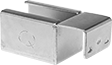 Image of Product. Flow-Through Hanging Bracket. Front orientation. Conveyor Rail Brackets. Clamp-On Framing and Fittings , Hanging Flow Through.