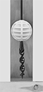Image of ProductInUse. Ball Guide with Drill Bit. Front orientation. Drill Bit Guides. Ball Guides.