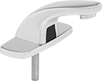 Image of Product. Style A. Front orientation. Sink Faucets. Touch-Free Sink Faucets, Bottom Inlet, Sink Mount, Style A.