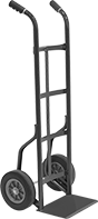 Image of Product. Front orientation. Hand Trucks. Steel Hand Trucks with Stair Glides, Curved Powder-Coated Steel Frame with Dual Handle.