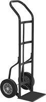Image of Product. Front orientation. Hand Trucks. Steel Hand Trucks with Stair Glides, Curved Powder-Coated Steel Frame with Loop Handle, Straight Load Plate.