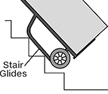 Image of ProductInUse. Front orientation. Hand Trucks. Steel Hand Trucks with Stair Glides.