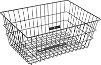 Image of Product. Front orientation. Cycle Accessories and Replacement Parts. Baskets, Model Number 5927BLK-C.