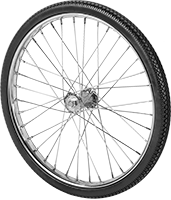 Image of Product. Front orientation. Cycle Accessories and Replacement Parts. Wheels.