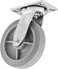 Cushioned-Load Casters with Rubber Wheels
