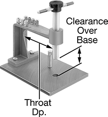 Image of Product. Front orientation. Contains Annotated. Tap Wrenches. Mounted Tap Wrenches, 8 1/2" Long Base.