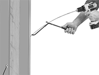 Image of ProductInUse. Hand Guide with Drill Bit. Front orientation. Drill Bit Guides. Hand Guides.