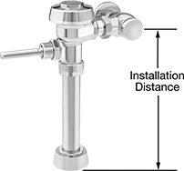 Image of Product. Front orientation. Contains Annotated. Toilet Flush Valves. Manual Toilet Flush Valves, Sloan Royal, For Top Toilet Inlet.