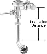 Image of Product. Front orientation. Contains Annotated. Toilet Flush Valves. Manual Toilet Flush Valves, Sloan Royal, For Back Toilet Inlet.