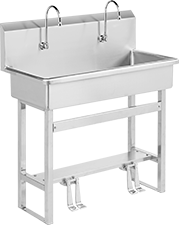 Image of Product. Style D. Front orientation. Style D. Hands-Free Freestanding Sinks.