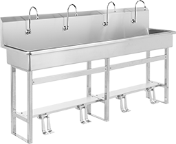 Image of Product. Style F. Front orientation. Style F. Hands-Free Freestanding Sinks.