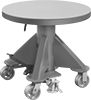Turntable-Top Foot-Operated Rolling Lift Tables