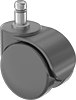 Concealed-Stem Light Duty Furniture Friction-Grip Stem Casters with Nylon Wheels