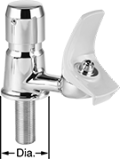 Image of Product. Front orientation. Contains Annotated. Drinking Fountain Nozzles. Style C.