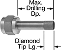 Image of Product. Front orientation. Contains Annotated. Drill Bits. Drill Bits for Glass and Ceramic, Core Drill Bits.