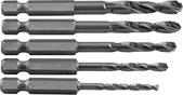 Image of Product. Front orientation. Drill Bits. Quick-Change Hex Drill Bit Sets, Jobbers' Length, Spiral Flute.