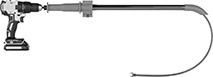 Image of ProductInUse. Drill Power Source (Drill Not Included). Side1 orientation. Drain Snakes. Cable-Type Toilet and Urinal Drain Snakes, Manual, Drill Powered.