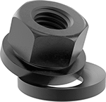 Image of Product. Front orientation. Flange Nuts. Self-Aligning Flange Nuts.