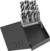 Image of Product. Front orientation. Drill Bits. Reduced-Shank Hole-Enlarging Drill Bit Sets, Spiral Flute.