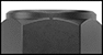 Image of Product. Flat Head. Top orientation. ZoomedIn view. Contains Border. Locating and Support Buttons. Screw-Mount Locating and Support Buttons.