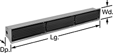 Image of Product. Front orientation. Contains Annotated. Heat Lamps. Ceiling- and Wall-Mount Heat Lamps.