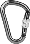 Image of Product. Front orientation. Carabiners. Screw-Locking-Latch Carabiners—Not for Lifting, Style 4.