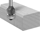Image of ProductInUse. Chamfering Cut Style. Front orientation. Chamfering Cut Style. Router Bit Sets.