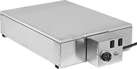 Image of Product. Front orientation. Hot Plates. Hot Plates for Glass Containers, Style E.