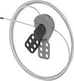 Image of Product. Front orientation. Lockouts. Pull-Tight Lockout Cables, Style A.