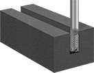 Image of ProductInUse. Front orientation. Router Bits. Router Bits for Composites , Uncoated Carbide, Square Cut Style.