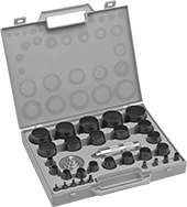 Image of Product. Front orientation. Hole Punches. One-Step Hammer-Driven Gasket and Washer Hole Punch Sets.