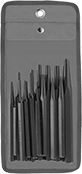 Image of Product. 16-Piece Set. Front orientation. Pin Removal Punches. Punch Sets, 16 Pieces.