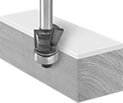 Image of ProductInUse. Flush-Trimming Cut Style. Front orientation. Flush-Trimming Cut Style. Router Bit Sets.